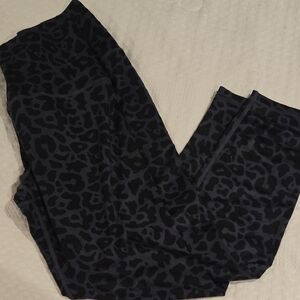 Leopard Print Black Women's Pants